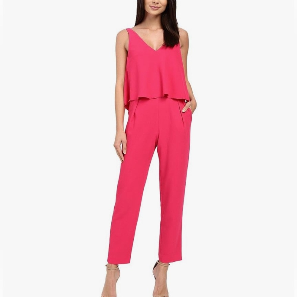 Trina Turk Hot Pink Sleeveless Jumpsuit